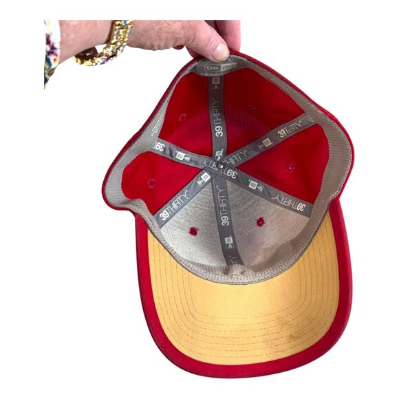 San Francisco 49ers Red NFL New Era Hat Small Medium Fitted NFL Hat Cap SF CA - Picture 11 of 11